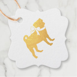 Etiquetas Para Recuerdos Perro Pug Tema de Baby Shower Puppy Género Neutral