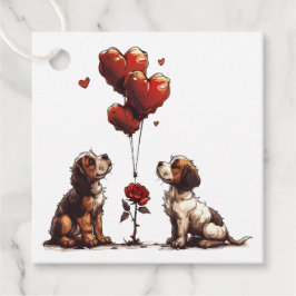 Etiquetas Para Recuerdos Perros Beagle Día de San Valentín