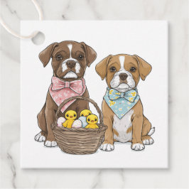 Etiquetas Para Recuerdos Perros del Boxer de Pascua
