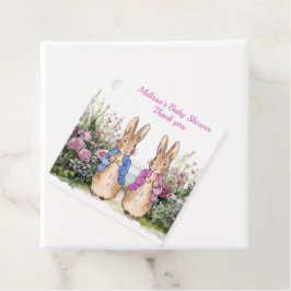 Etiquetas Para Recuerdos Personalice a Peter y Flopsy gracias