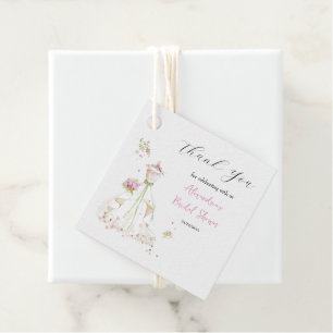 Etiquetas Para Recuerdos Personalice el vestido de ducha de novia Gracias