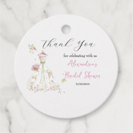 Etiquetas Para Recuerdos Personalice el vestido de ducha de novia Gracias