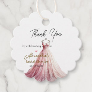 Etiquetas Para Recuerdos Personalice el vestido de ducha de novia Gracias