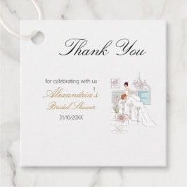 Etiquetas Para Recuerdos Personalice el vestido de ducha de novia Gracias
