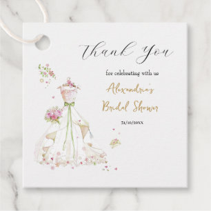 Etiquetas Para Recuerdos Personalice el vestido de ducha de novia Gracias