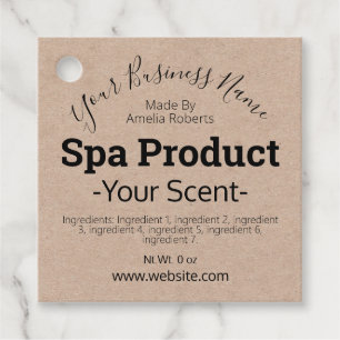 Etiquetas Para Recuerdos Personalizable de productos de spa hechos a mano D