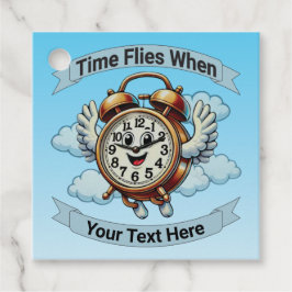 Etiquetas Para Recuerdos Personalizable "El tiempo vuela cuando" Reloj vola