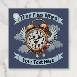 Etiquetas Para Recuerdos Personalizable "El tiempo vuela cuando" Reloj vola