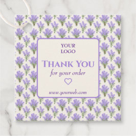Etiquetas Para Recuerdos Personalizable Lavender Floral Business Gracias Ta