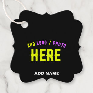 ETIQUETAS PARA RECUERDOS PERSONALIZABLE MODERNO ESTILO NEGRO VERIFICADO MAR