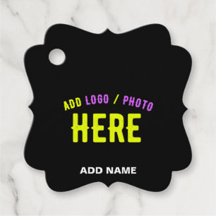 ETIQUETAS PARA RECUERDOS PERSONALIZABLE MODERNO ESTILO NEGRO VERIFICADO MAR