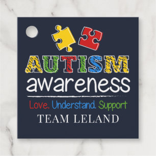 Etiquetas Para Recuerdos Personalizado Autismo Conciencia Amor Comprender A
