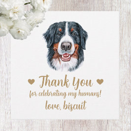 Etiquetas Para Recuerdos Personalizado Bernese Mountain Dog Wedding Favor T