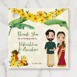 Etiquetas Para Recuerdos Personalizado boda del sur de India Telugu Tamil
