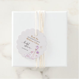 Etiquetas Para Recuerdos Personalizado Bridal Shower Boda vestido Gracias