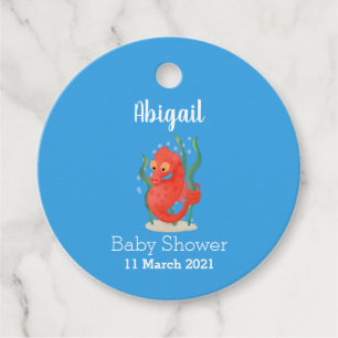 Etiquetas Para Recuerdos Personalizado de caballitos de mar de pepino