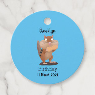 Etiquetas Para Recuerdos Personalizado de chipmunk de grandes mejillas grac