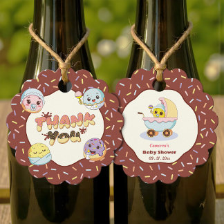 Etiquetas Para Recuerdos Personalizado de donut para bebé, Baby Shower y Sp
