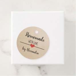 Etiquetas Para Recuerdos Personalizado de escritura casero con arte de amor