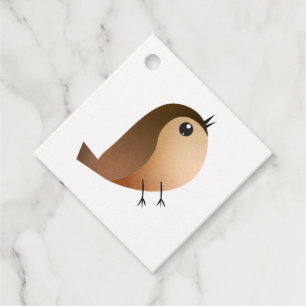 Etiquetas Para Recuerdos Personalizado de pájaro de Sparrow