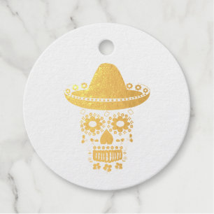 Etiquetas Para Recuerdos Personalizado del Día de la Calavera Muerta en Méx