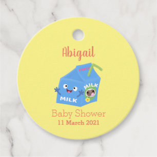 Etiquetas Para Recuerdos Personalizado del personaje de la caja de leche fe