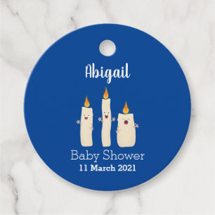 Etiquetas Para Recuerdos Personalizado del trío de velas de canto lindo