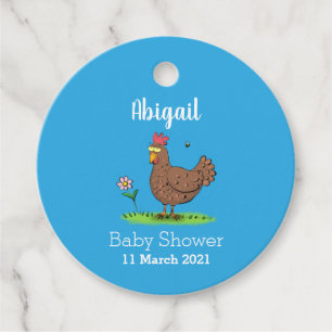 Etiquetas Para Recuerdos Personalizado divertido de pollo rústico y caprich