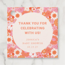 Personalizado Floral Rosa Retro Boho Baby Shower G