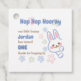 Etiquetas Para Recuerdos Personalizado lindo conejo volteando a un niño pri