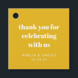 Etiquetas Para Recuerdos Personalizado lindo Parejas Amarillas Ducha Gracia<br><div class="desc">Minimalista Moderno Personalizado lindo Parejas Amarillas Ducha Bridal Gracias A Favor De Las Etiquetas</div>