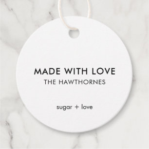 Etiquetas Para Recuerdos Personalizado Moderno Minimalista Hecho Con Amor