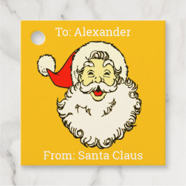 Etiquetas Para Recuerdos Personalizado Naranja de nombre personalizado Sant