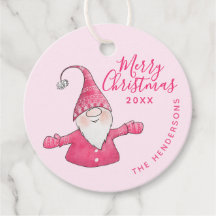 Personalizado Nombre de familia Cute Gnome Pink Me
