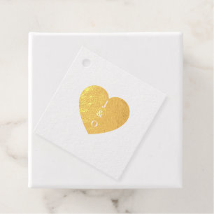 Etiquetas Para Recuerdos Personalizado Pareja cardíaca Monograma Boda