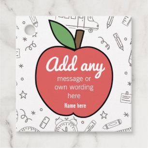 Etiquetas Para Recuerdos PERSONALIZADO Personalizado Happy Cute Apple con l