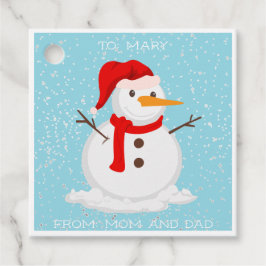 Etiquetas Para Recuerdos Personalizado Personalizar Nombre Purpurina Snowma