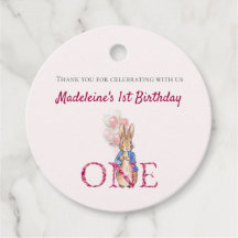 Personalizado Peter el conejo 1er cumpleaños Graci