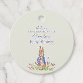 Etiquetas Para Recuerdos Personalizado Peter the rabbit Baby Ducha Gracias