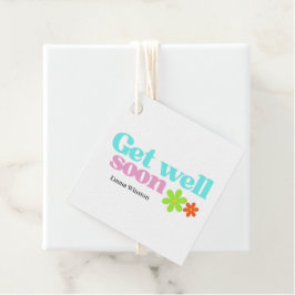 Etiquetas Para Recuerdos Personalizado, salgan bien pronto mensaje floral b