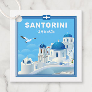 Etiquetas Para Recuerdos Personalizado Textos Santorini Grecia