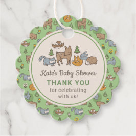 Etiquetas Para Recuerdos Personalizado Woodland Animales Baby Shower Favore