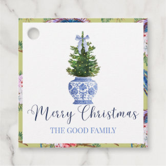 Etiquetas Para Recuerdos Personalized Chinoiserie Tree Christmas Gift Tags