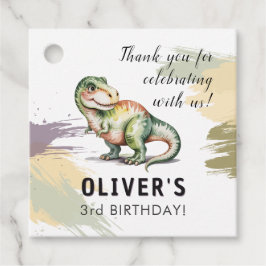 Etiquetas Para Recuerdos Personalized Dinosaur Birthday Thank You