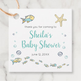 Etiquetas Para Recuerdos Pescaditos y Baby Shower Starfish Ocean