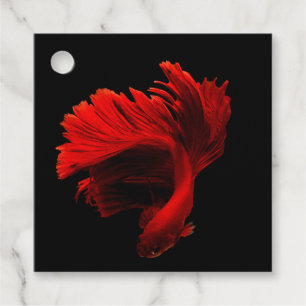 Etiquetas Para Recuerdos Pescado rojo ruby de combate siamés