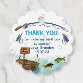 Etiquetas Para Recuerdos Pescador o-pez pequeño favo de cumpleaños de pesca