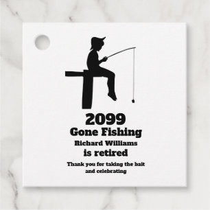 Etiquetas Para Recuerdos Pescador retirado de la pesca moderna abandonada