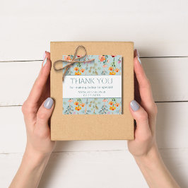 Etiquetas Para Recuerdos Pétalas y Prosecco Azul Floral Desayuno Nupcial