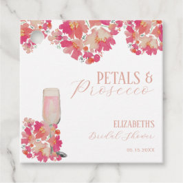 Etiquetas Para Recuerdos Pétalos y Prosecco Ducha Bridal Floral Rosa